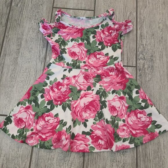 🏷 3/$15 or 5/$20 The Children's Place girls spring floral pink dress size 2T - Picture 1 of 7